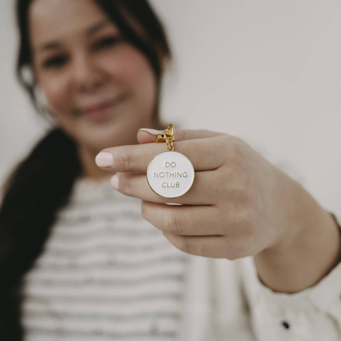 Do Nothing Club Sleutelhanger Wit (VE = 6 stuks)