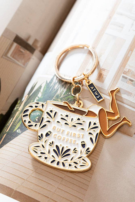 Maar eerst koffie - Sleutelhanger