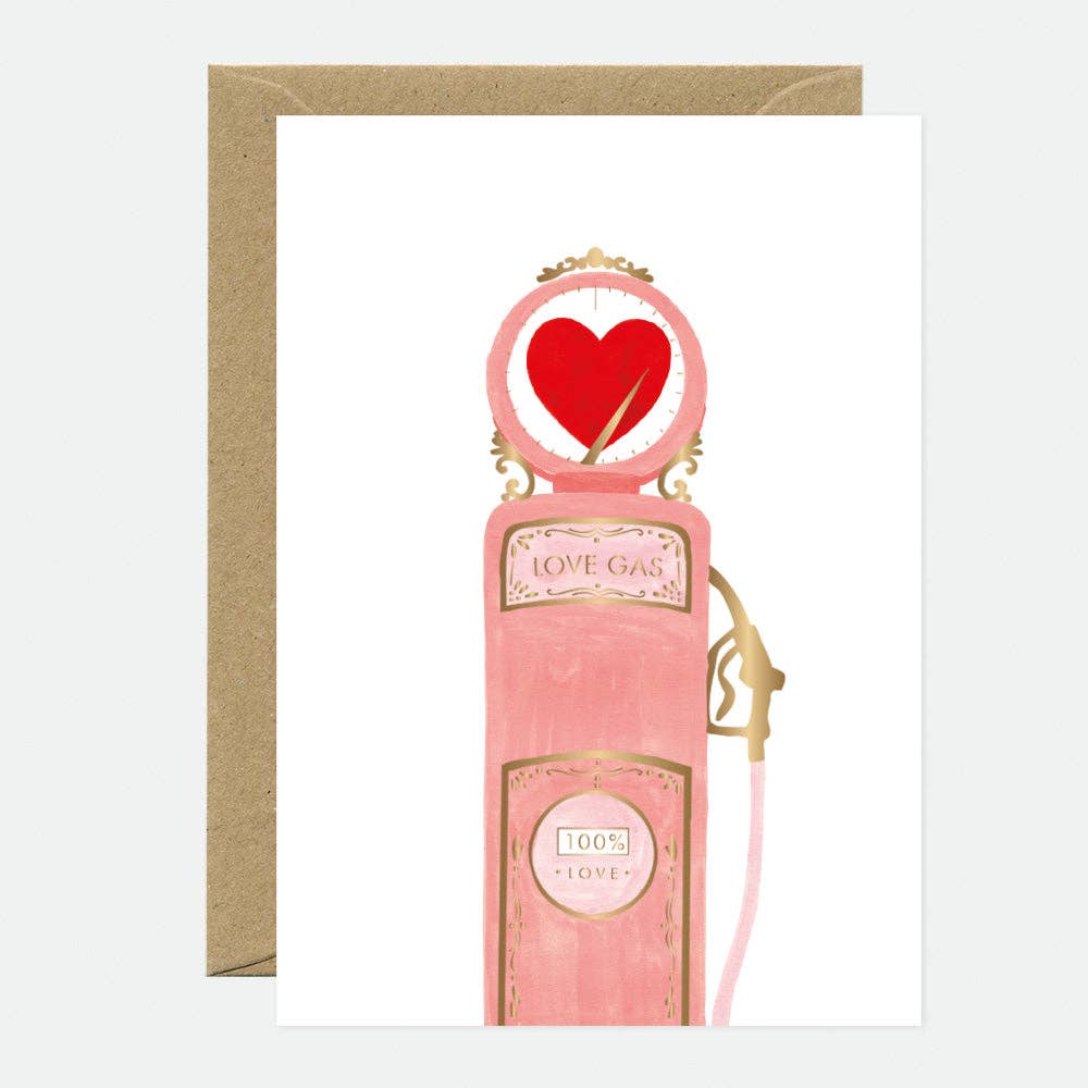 Gold Love Gas wenskaart