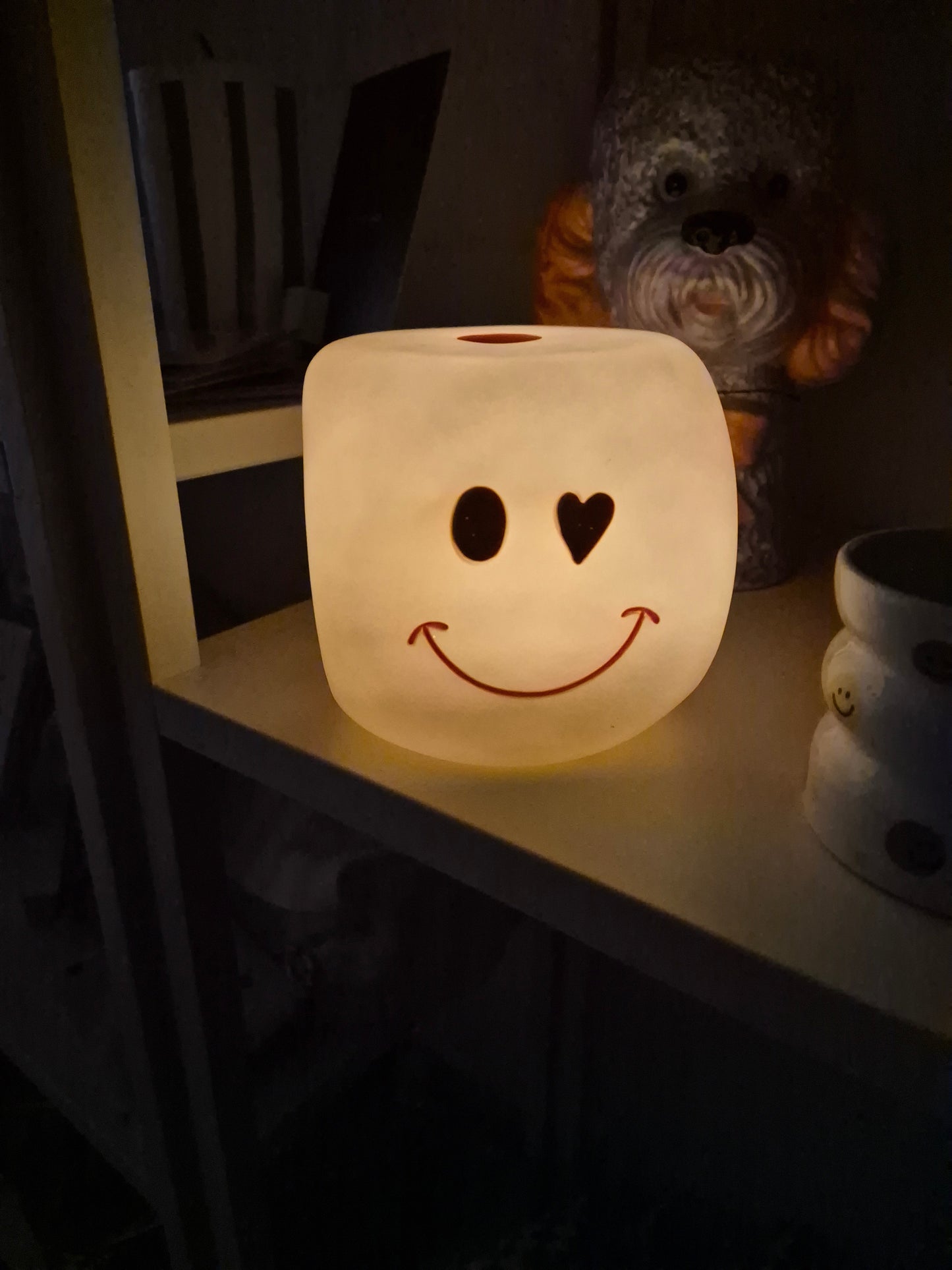 LED dobbelsteen Smiley Kersten