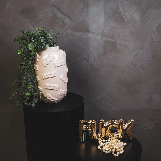 Bloemenvaas FUCK zand