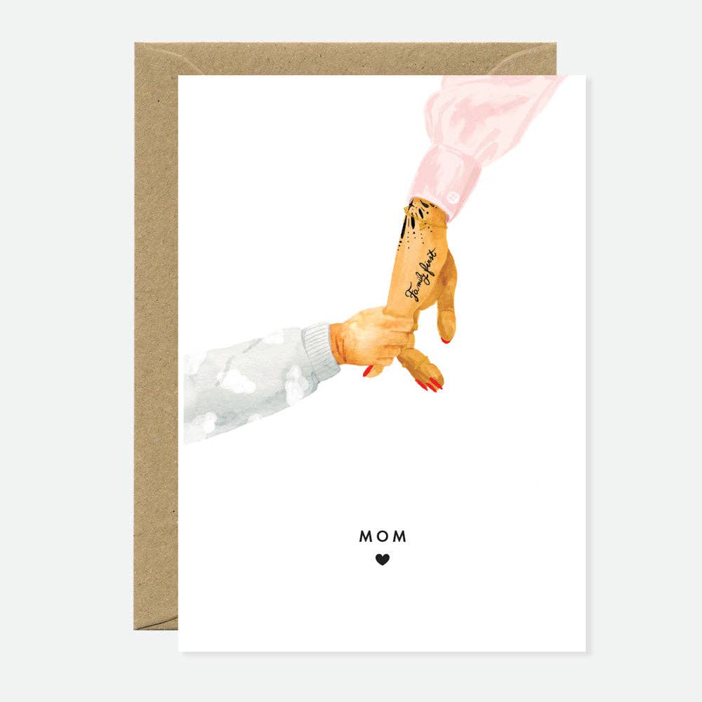 Moeder en Baby Hand - Wenskaart