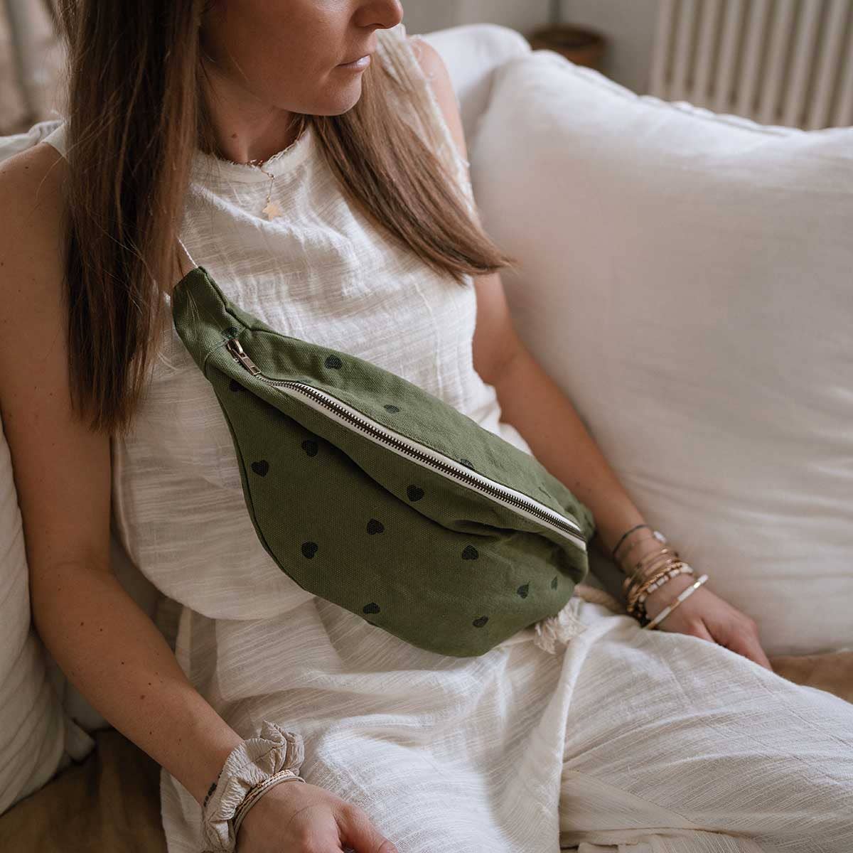 KAKI HEUPTASJE MET HART