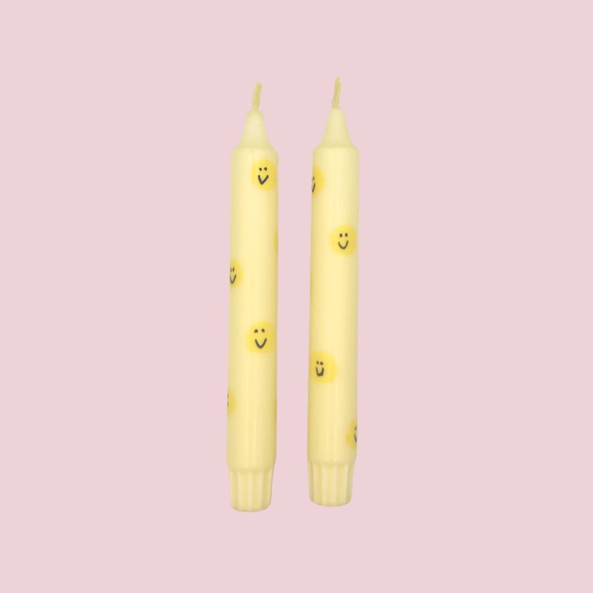 Diner Kaars Smiley Yellow