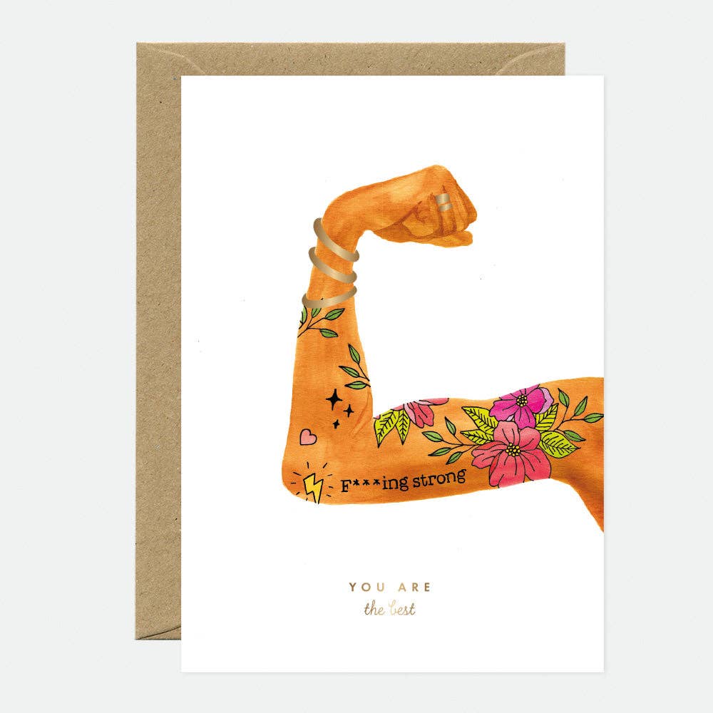 Gouden wenskaart Jij bent de beste vrouw