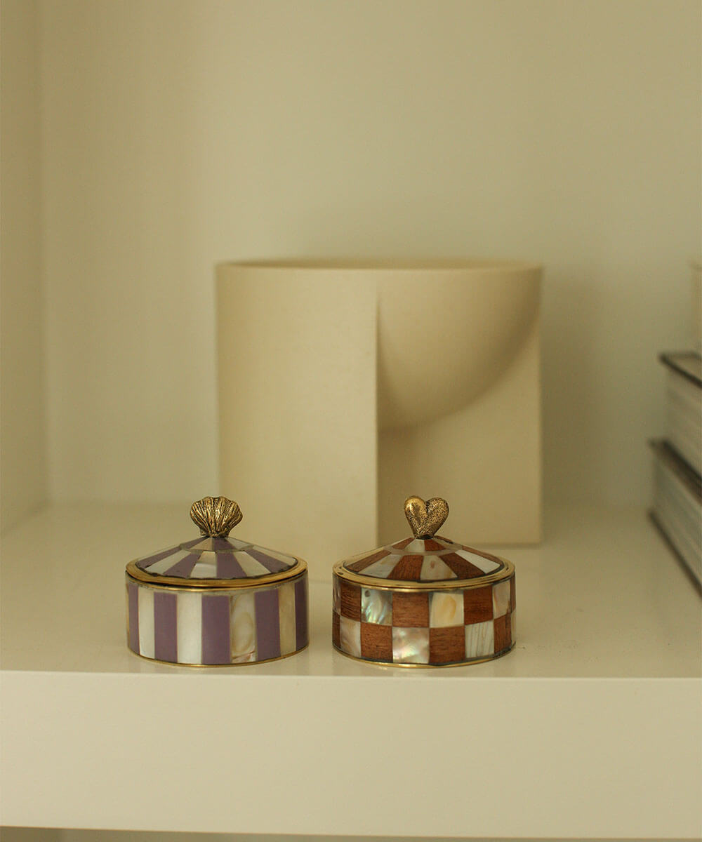 Sieradendoosje heart medium hout