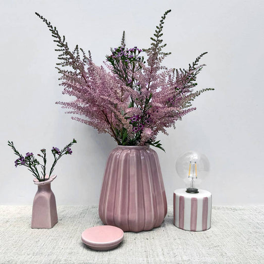 LED-decoratie Roze Streep op batterijen D8,8 H17,5cm