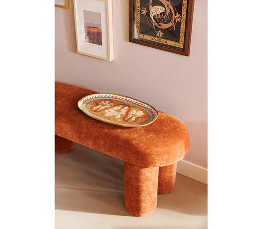 Grote ovale schaal met hartjes