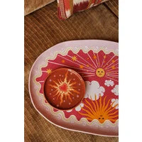 Klein bordje hartje met vuur