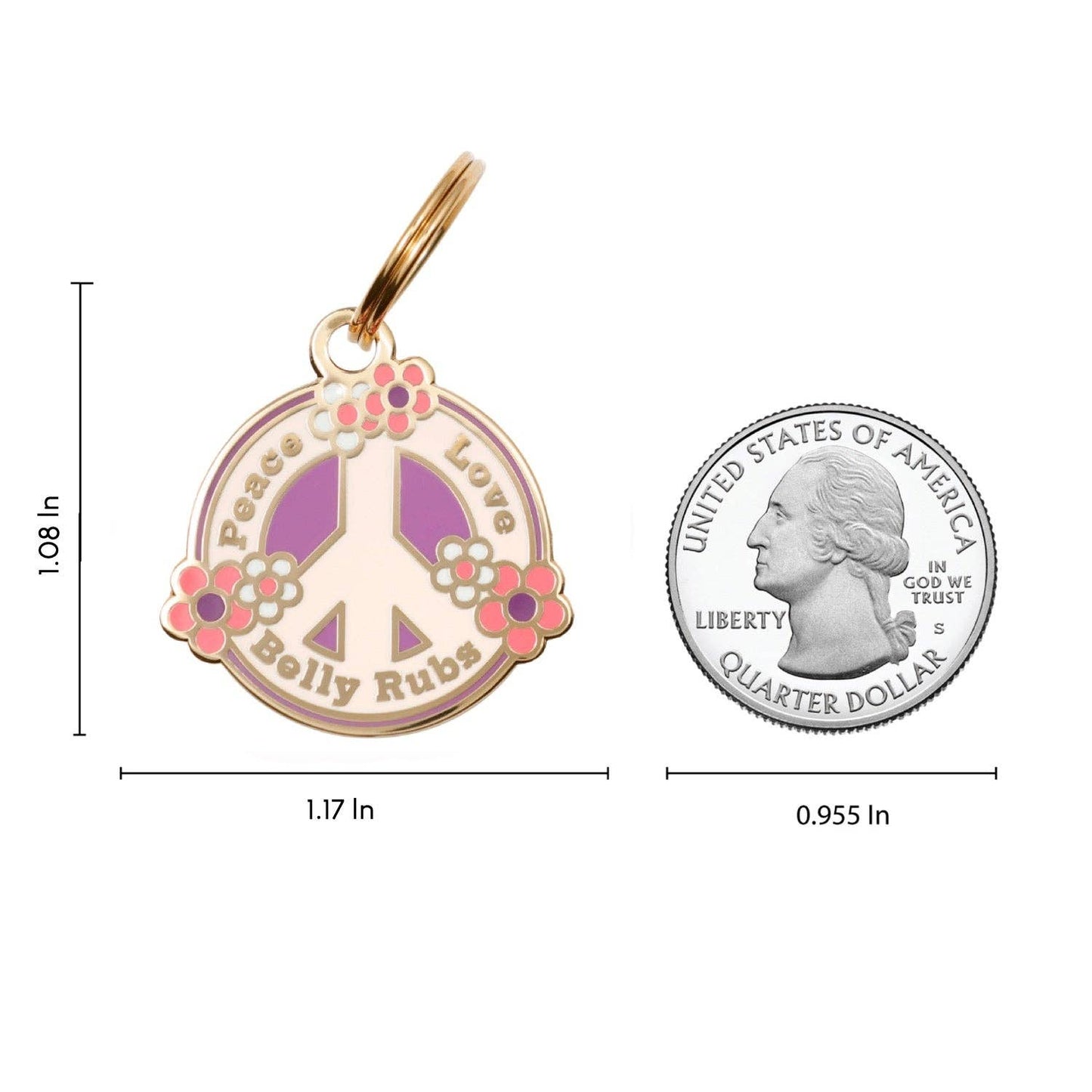 Vrede, liefde en buikwrijvingen Pet ID-tag