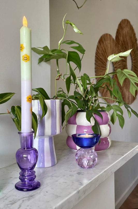 Kandelaar / Vase Venice Purple 11,3cm