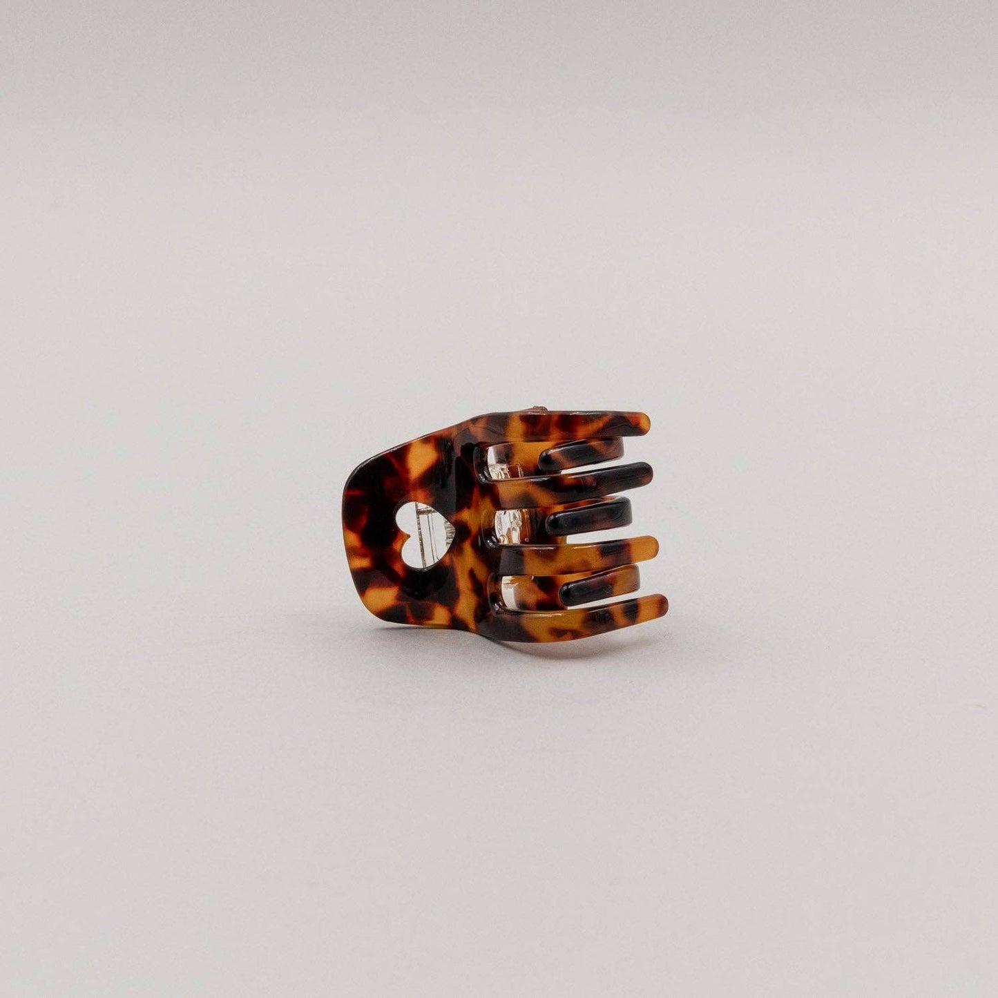 Haarclip klein hart amber