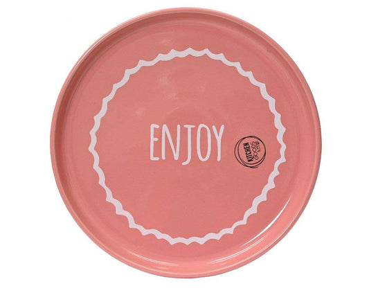 Breakfast plate ceramic pink