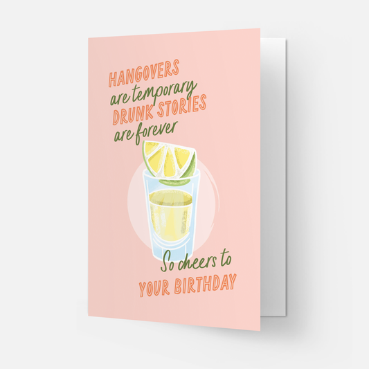 Drunk stories greeting card