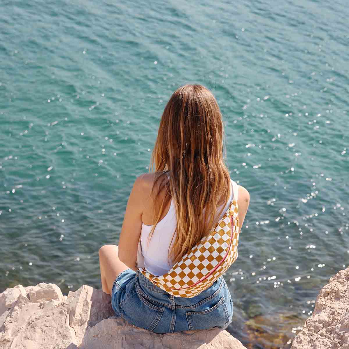 DAMIER CARAMEL HEUPTASJE