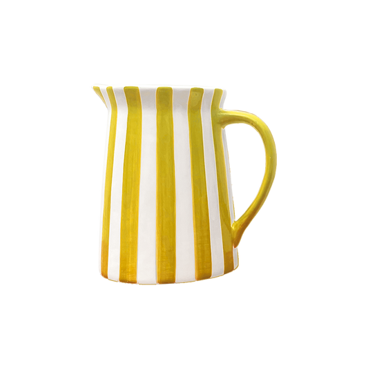 Saffraankleurige kan met streep mm L15,5 B11,5 H15cm