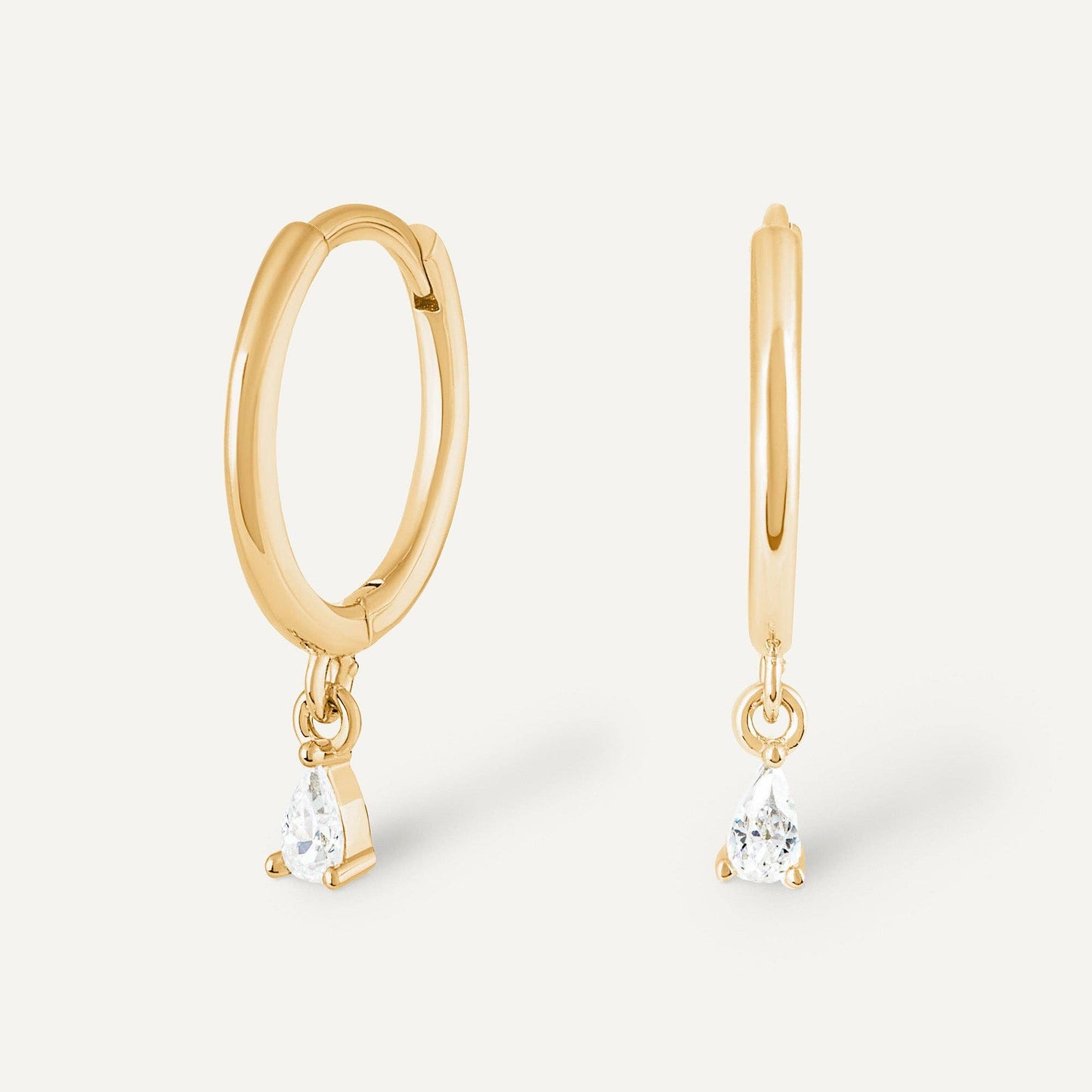 CHIN Piercing oorbel van S925 zilver met 24-karaats fijn goud