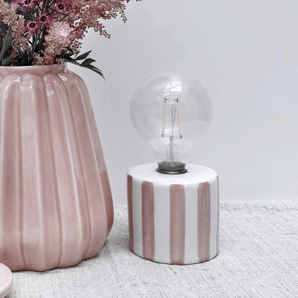 LED-decoratie Roze Streep op batterijen D8,8 H17,5cm