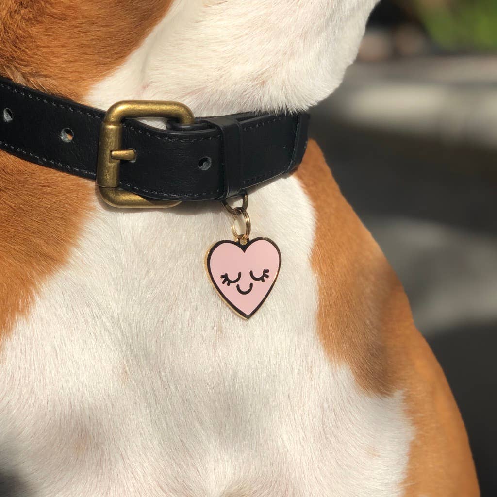 Smiling Heart Pet ID-tag