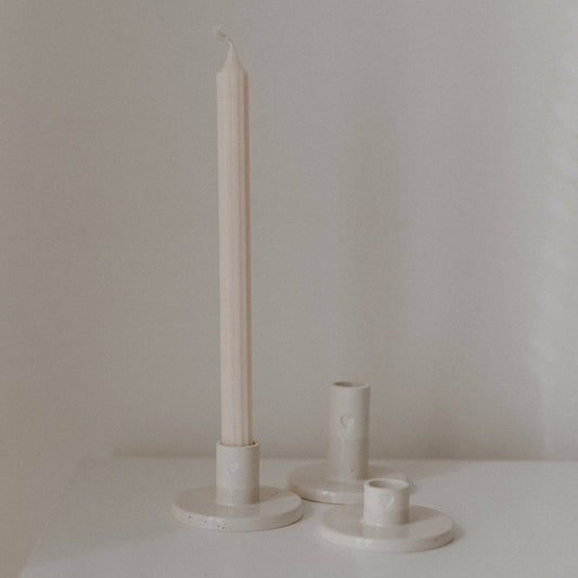 Middelgrote kandelaar met hartmotief