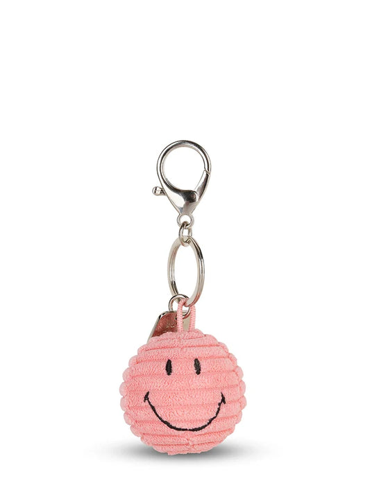 Smiley Keychain ECO Corduroy PINK