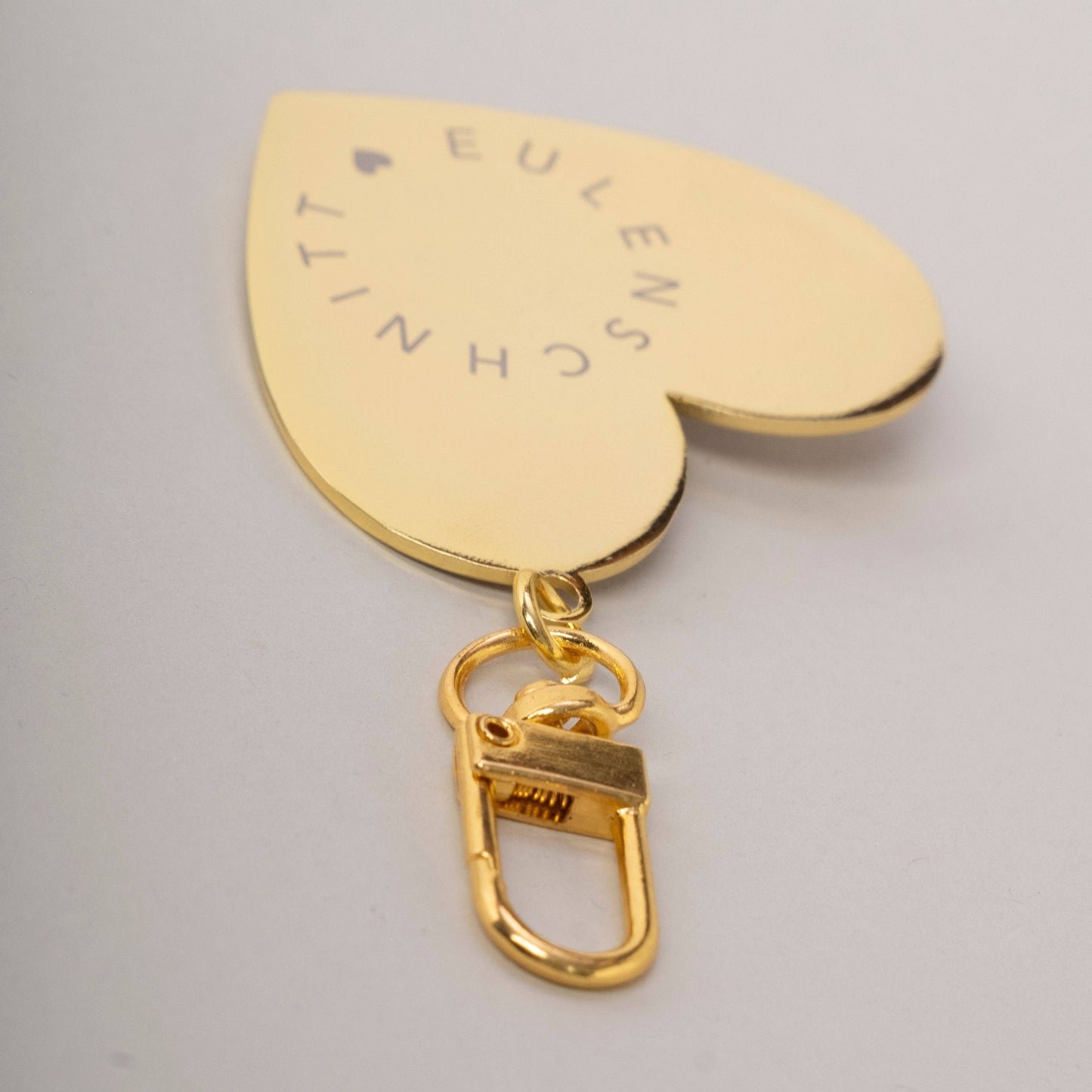 Roze sleutelhanger met groot hart (VE = 6 stuks)