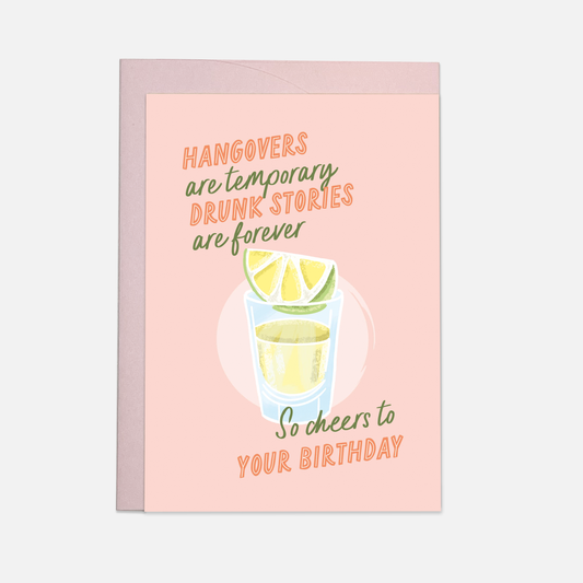 Drunk stories greeting card