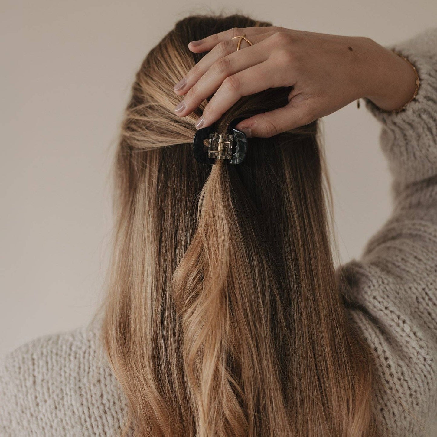 Haarclip klein hart nacht