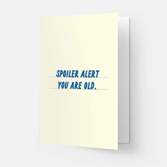 Spoiler alert greeting card