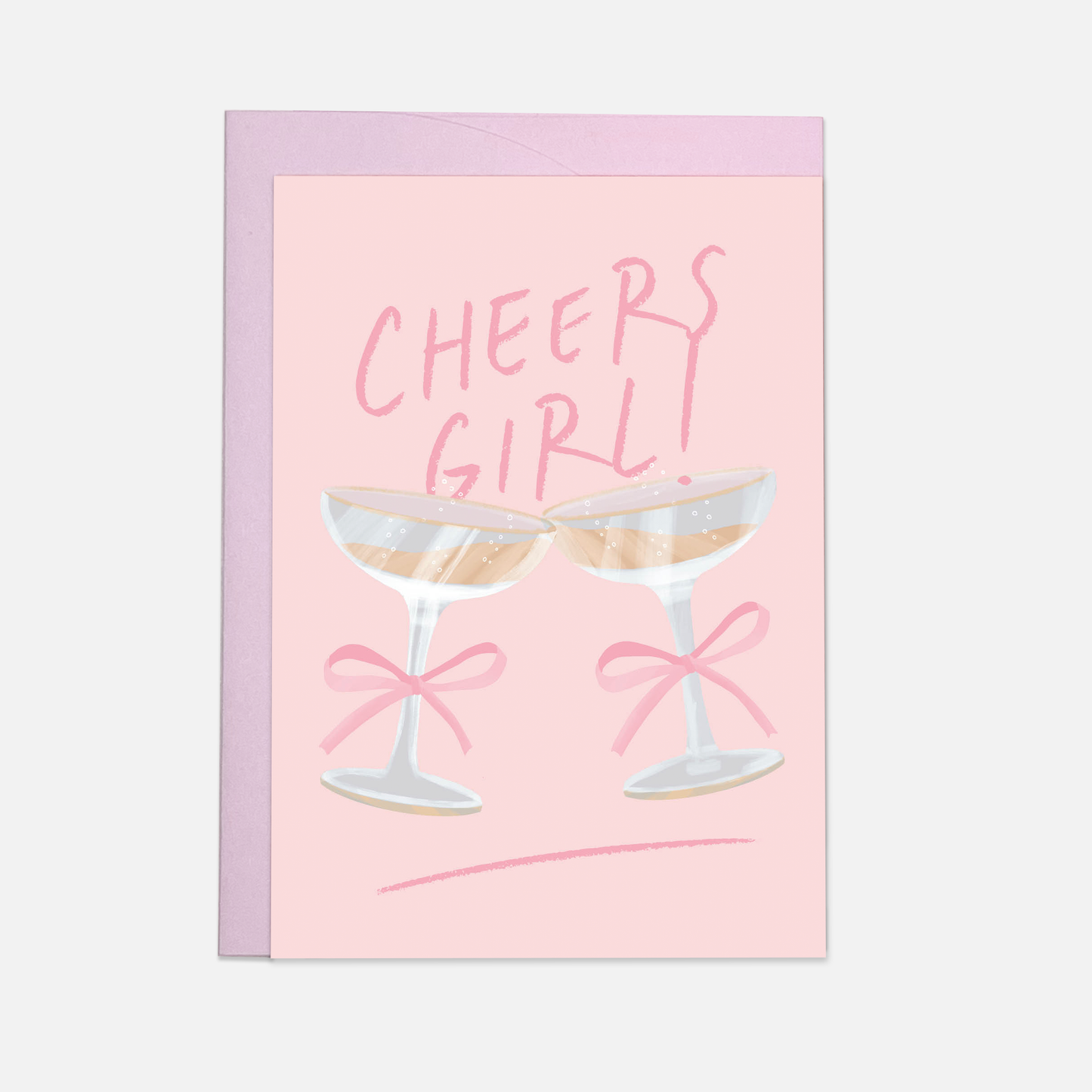 Cheers girl wenskaart