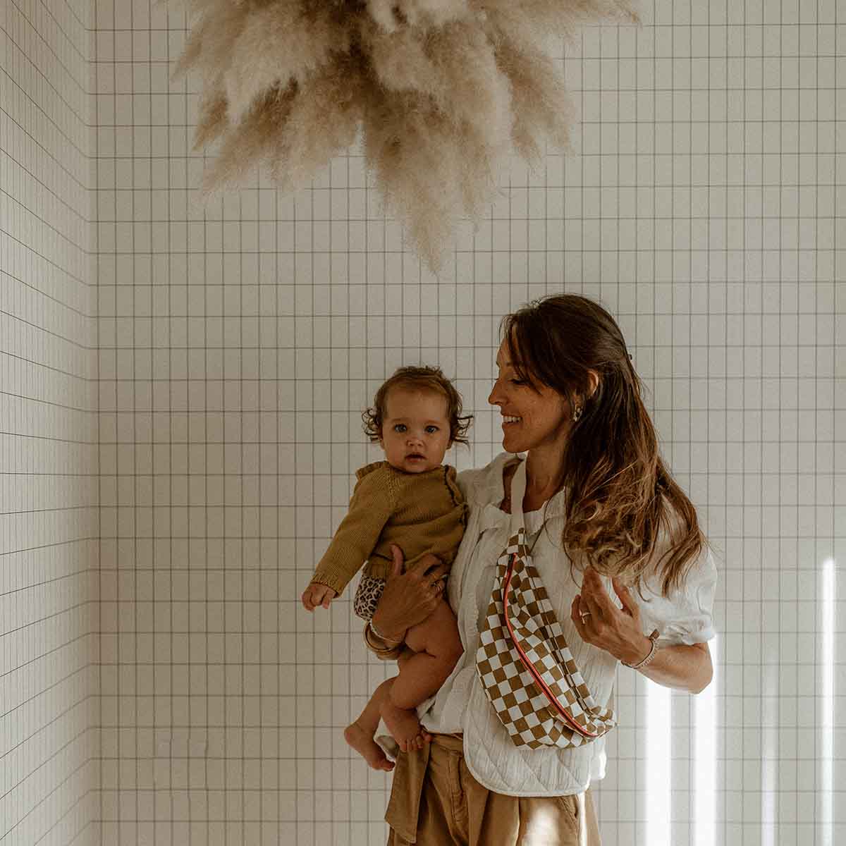 DAMIER CARAMEL HEUPTASJE