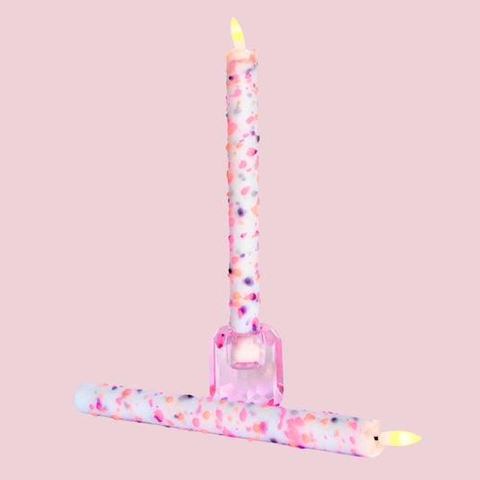 LED Pillar Candle Vivid Sparks - Set of 2