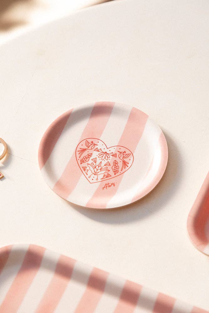 Roze strepen - Dienblad voor onderzetters