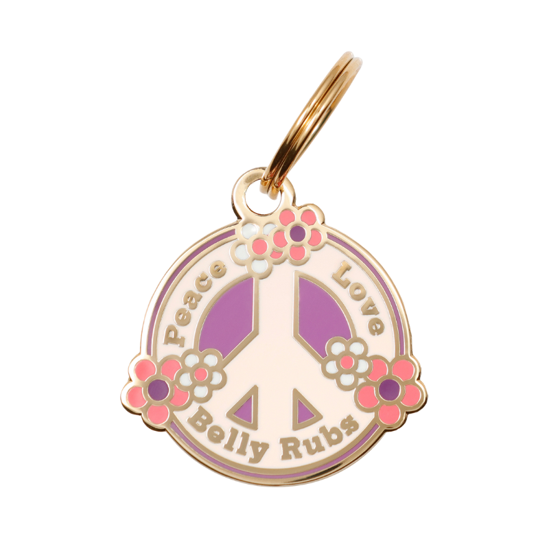 Vrede, liefde en buikwrijvingen Pet ID-tag