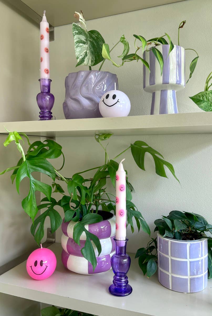 Kandelaar / Vase Venice Purple 11,3cm