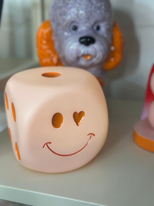 LED dobbelsteen Smiley Kersten