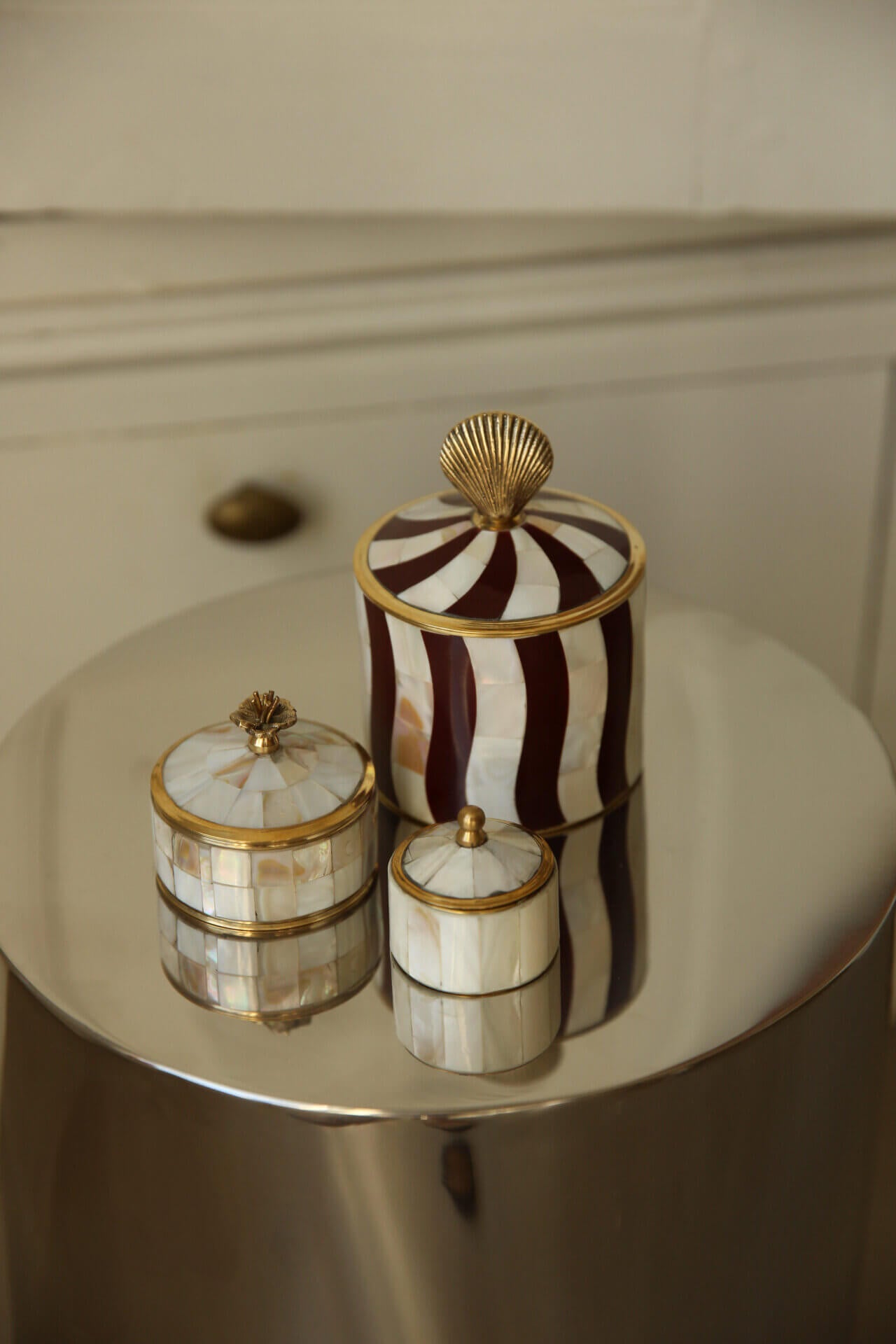 Sieradendoosje Maisie circus parelmoer medium