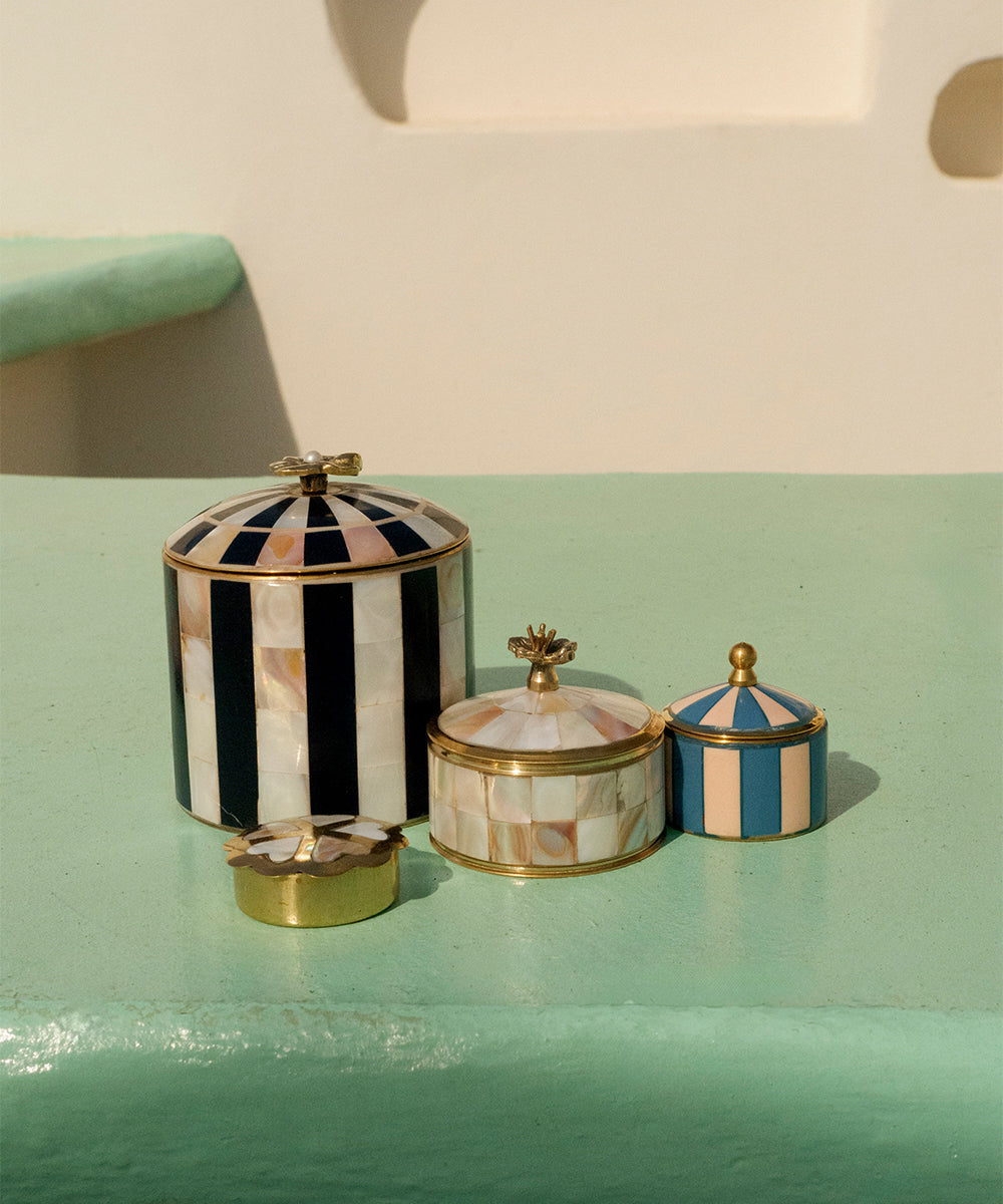 Sieradendoos Zoey marineblauw groot