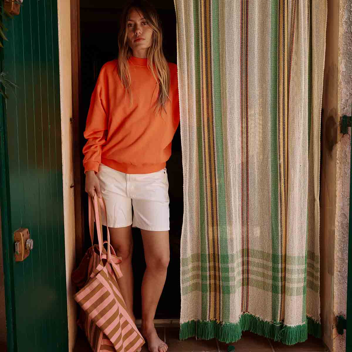 ELISA TAS STREEP CARAMEL / AARDBEI