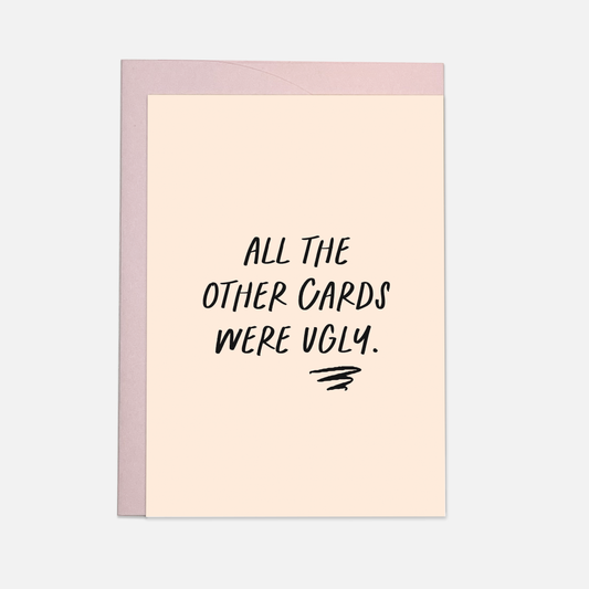 Ugly cards greeting card