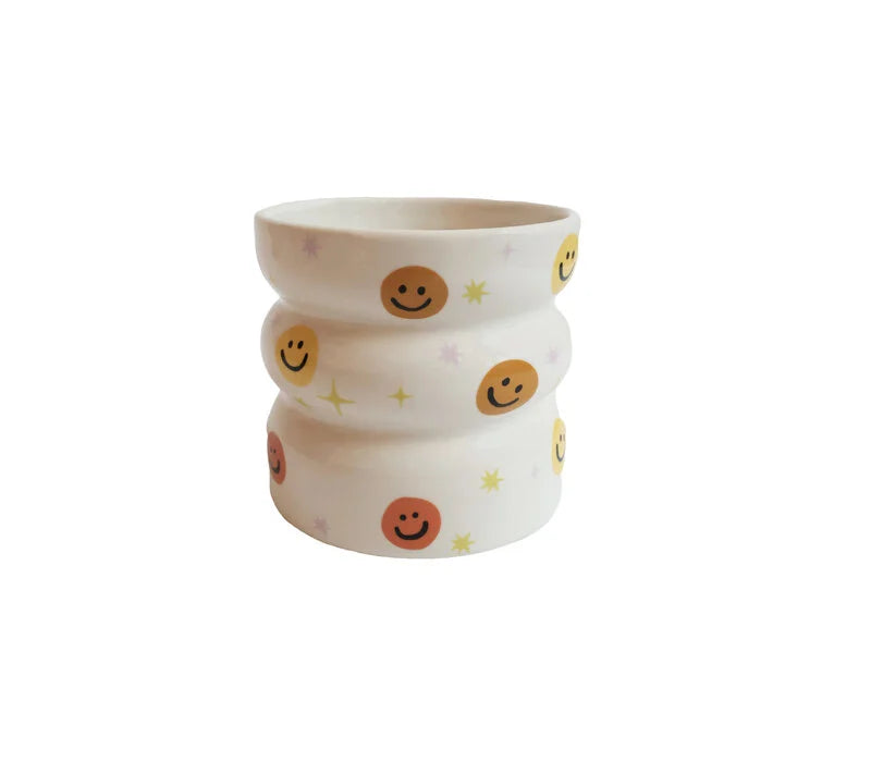 Bloempotje smileys - koffiekopje