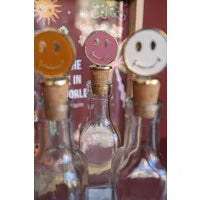 Flessenstopper smiley wit