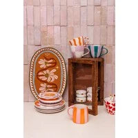 Grote ovale schaal met hartjes