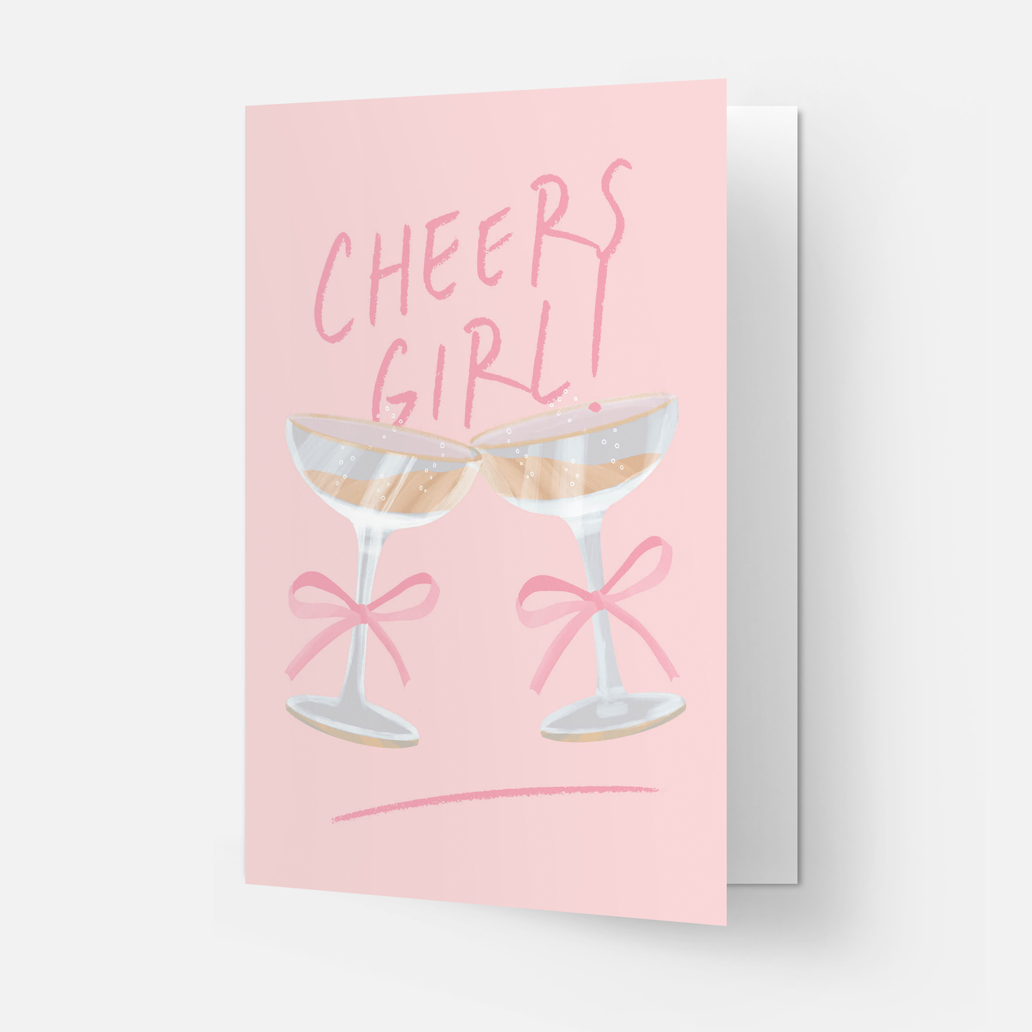 Cheers girl wenskaart