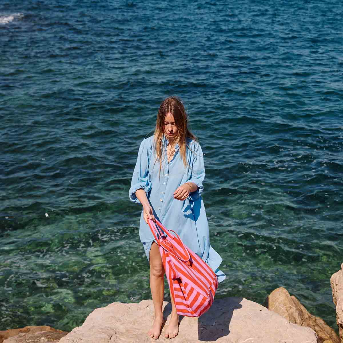 ELISA TAS STREEP ORCHIDEE/ TOMAAT