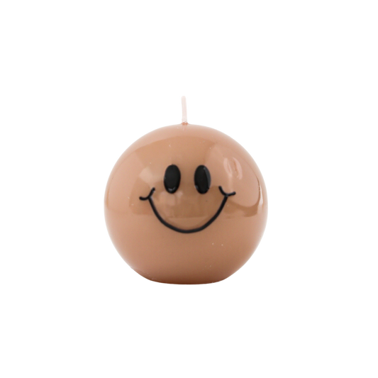 Smiley Kaars – 7,5 cm - Sand