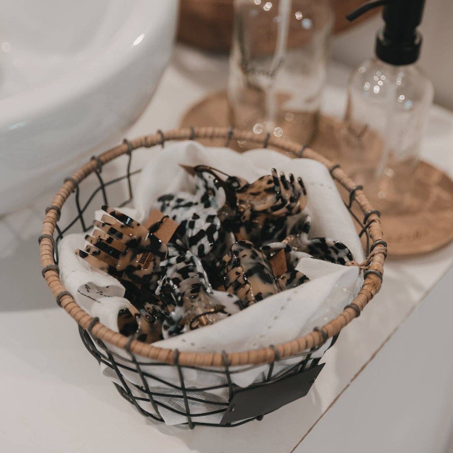 Kleine haarclip hart panda