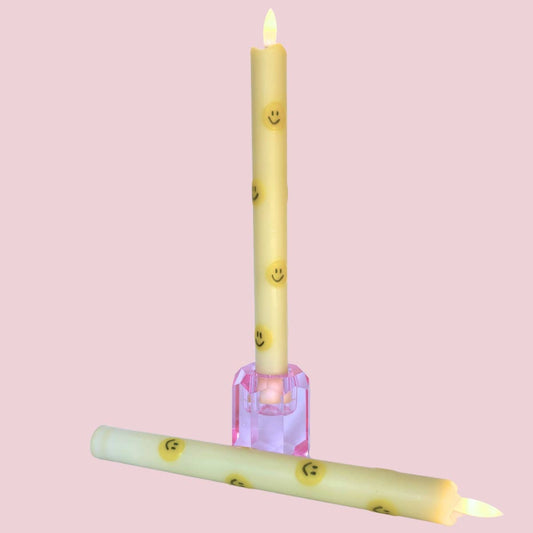 LED Pillar Candle Soft Smiles - Set of 2