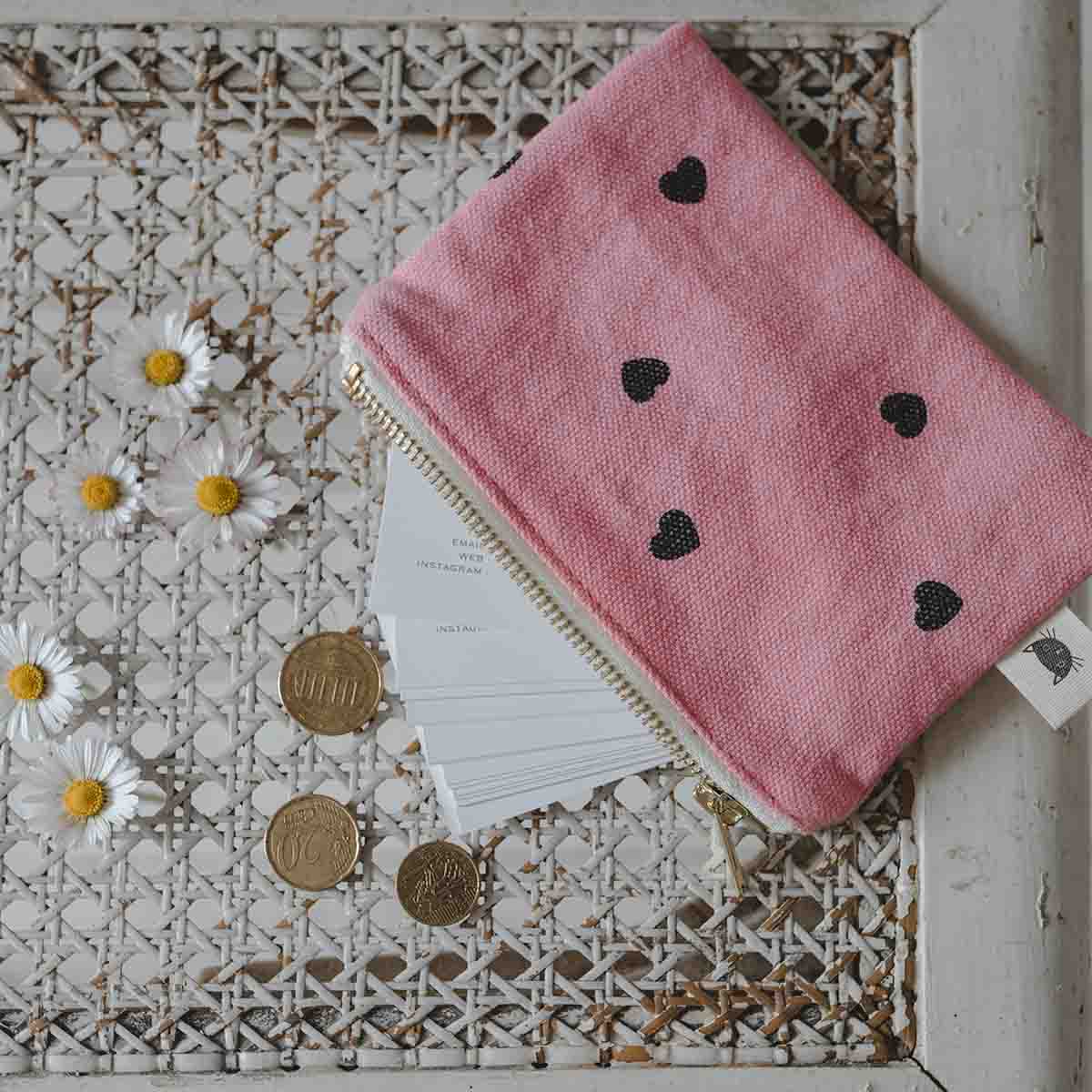 MARIE PORTEMONNEE MET AARDBEIENHART