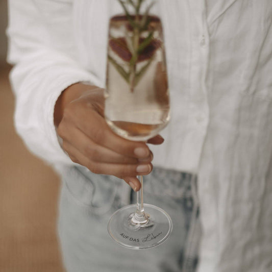 Champagneglas Auf das Leben (VE = 4 stuks)